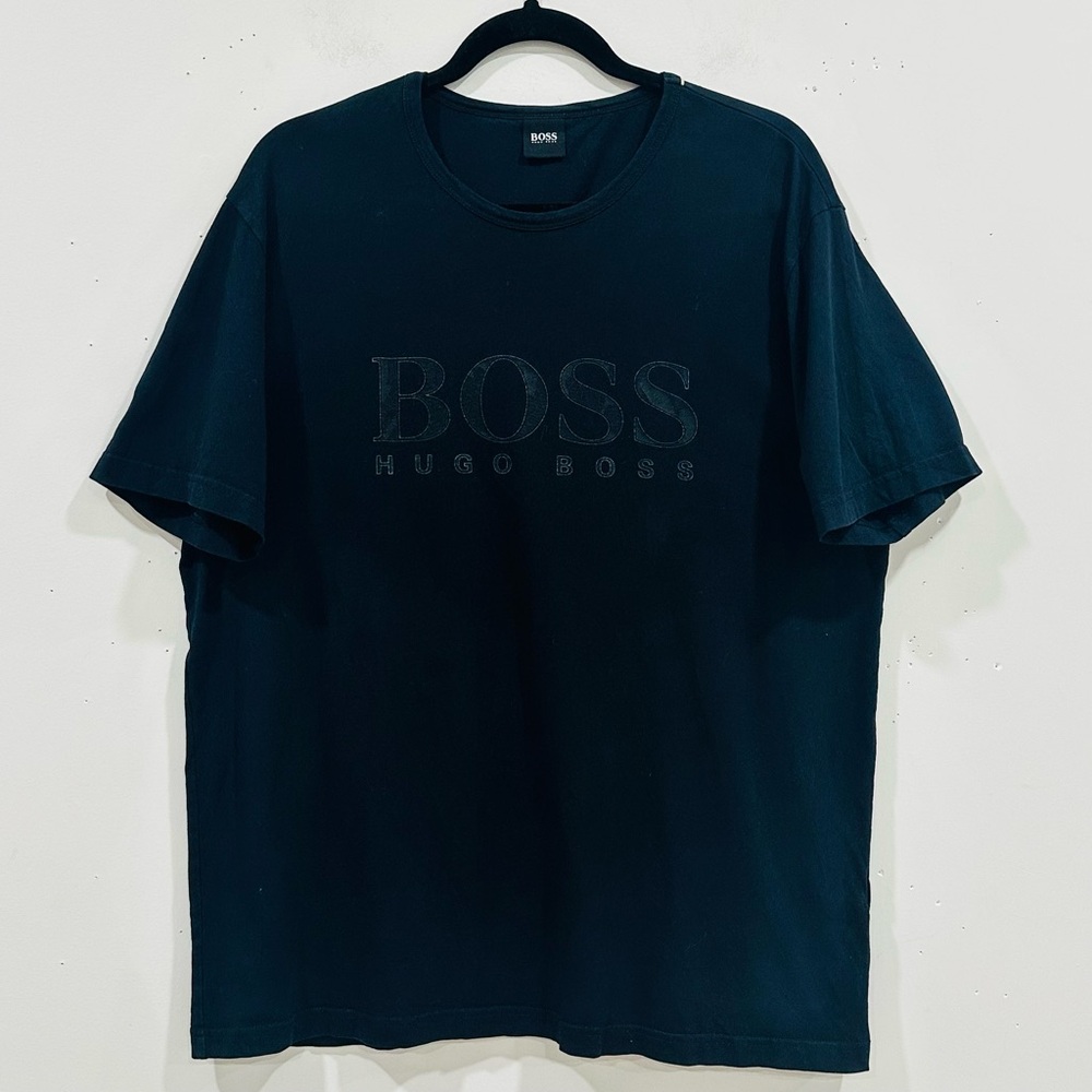 Hugo Boss‎ Logo T-shirt Men XL Black Short Sleeve